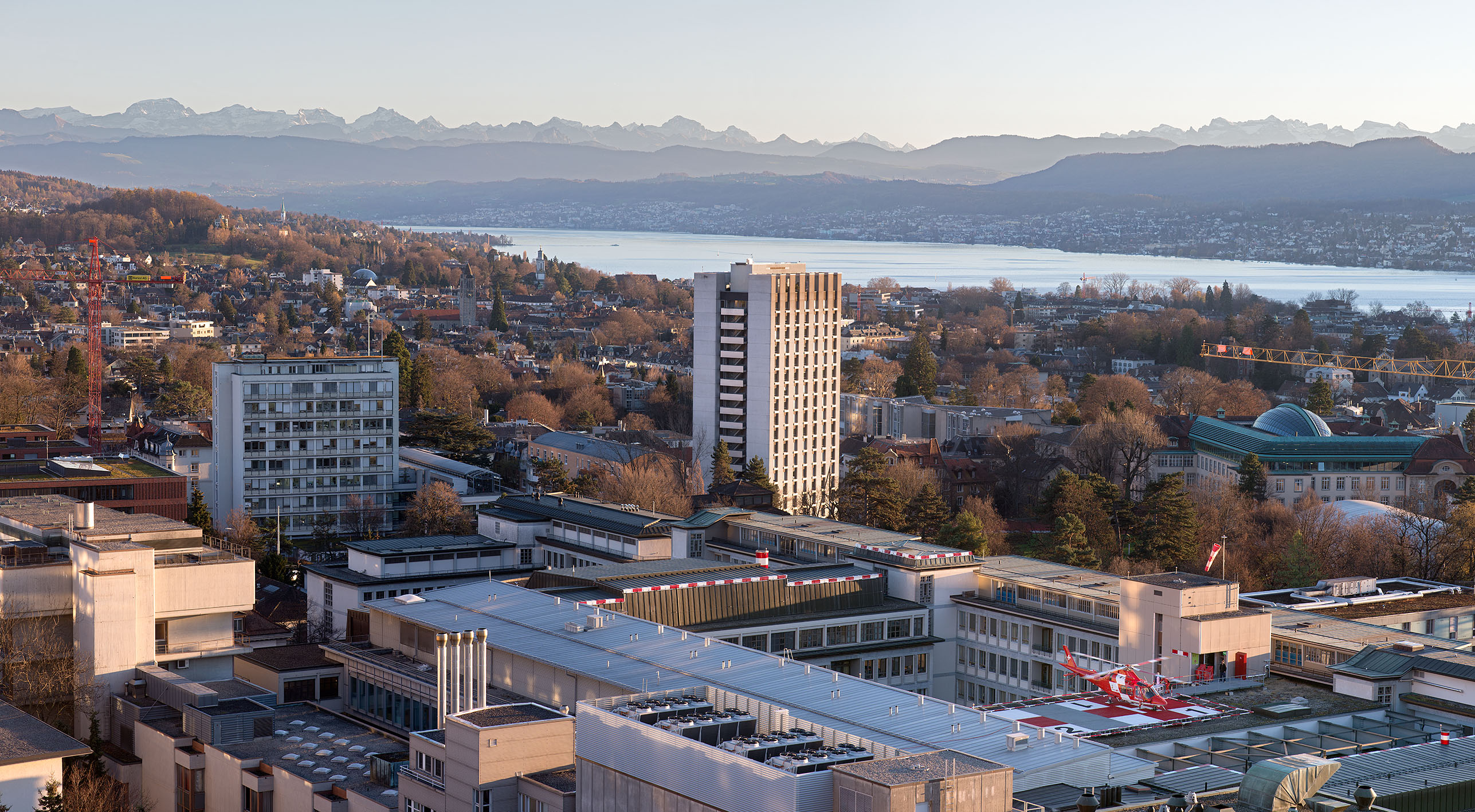 Panorama mit Helikopter